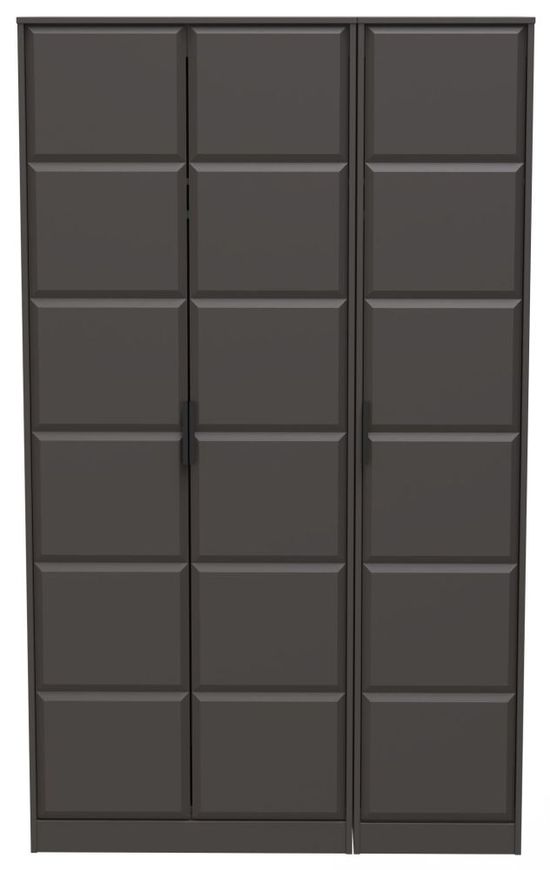 New York Graphite 3 Door Tall Triple Wardrobe