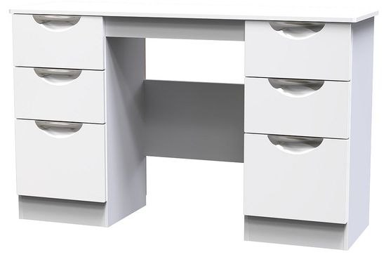 Camden White Gloss 6 Drawer Double Dressing Table