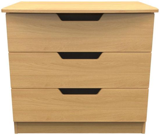 Bella Oak Effect 3 Drawer Small Chest