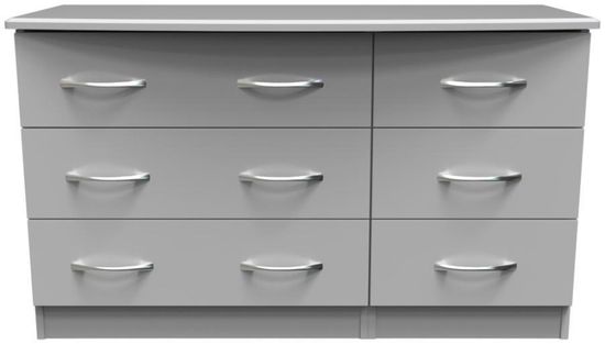 Eve Grey 6 Drawer Midi Dresser