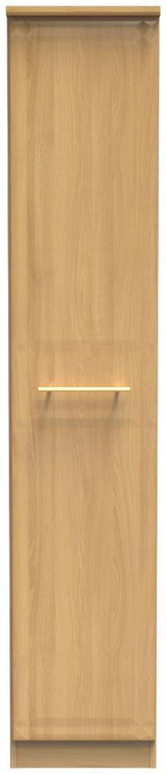 Faye Oak Effect 1 Door Single Wardrobe