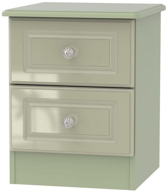 Balmoral Mushroom 2 Drawer Bedside Cabinet
