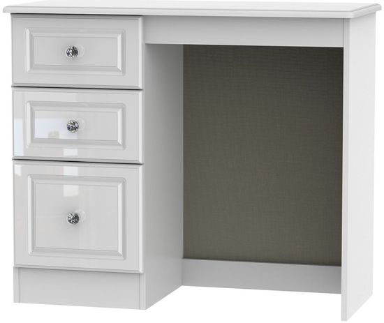 Balmoral White Gloss 3 Drawer Single Dressing Table