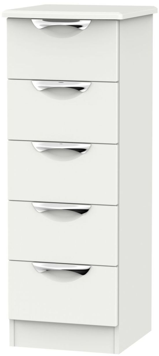 Camden Grey 5 Drawer Narrow Chest