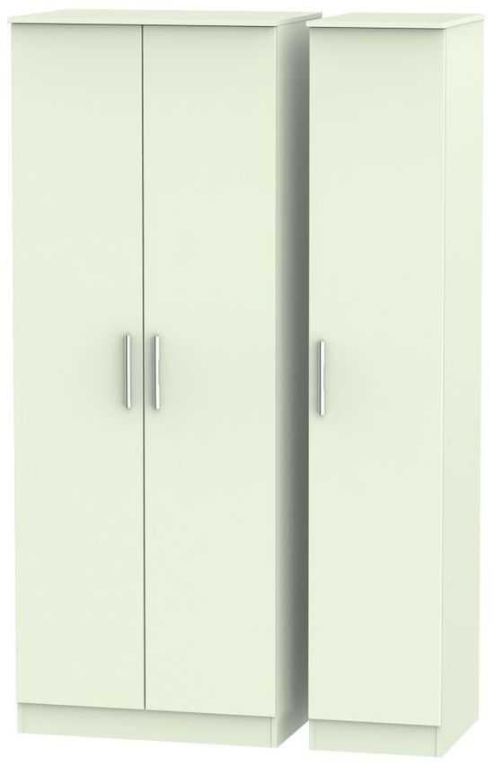 Contrast Cream 3 Door Tall Triple Wardrobe