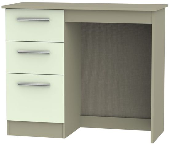 Contrast Cream and Mushroom 3 Drawer Single Dressing Table