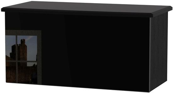 Knightsbridge Black Gloss Blanket Box
