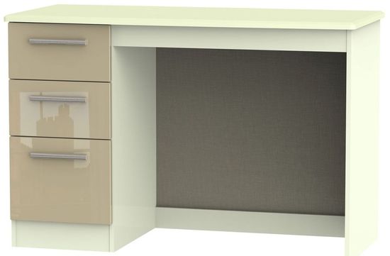 Knightsbridge Mushroom and Cream 3 Drawer Desk
