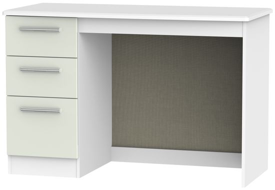 Knightsbridge Cashmere Matt and White 3 Drawer Desk