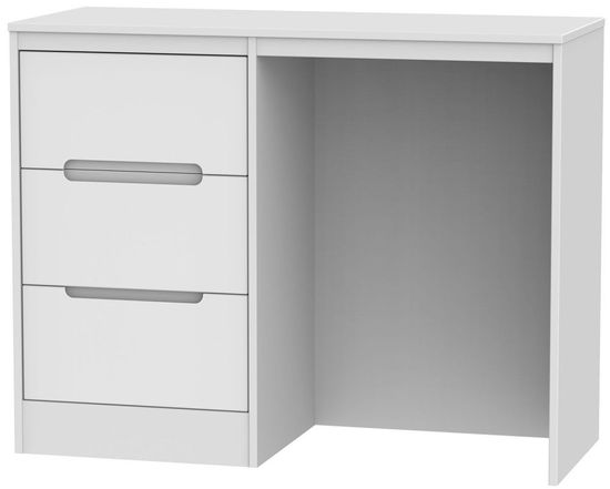 Monaco White 3 Drawer Single Dressing Table