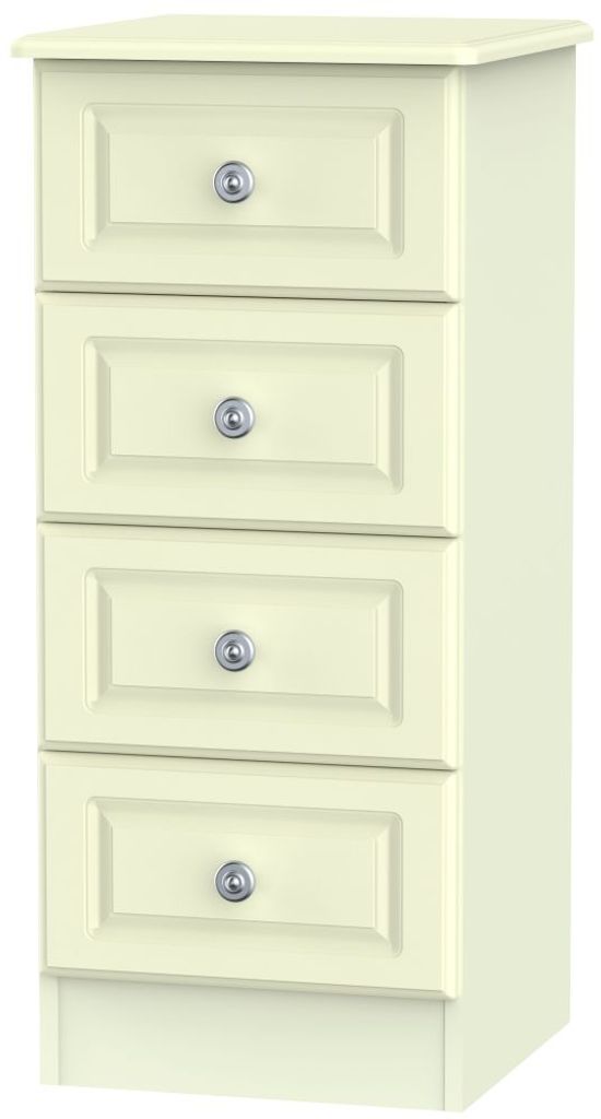Pembroke Cream 4 Drawer Narrow Chest