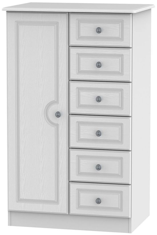 Pembroke White 1 Door Midi Wardrobe