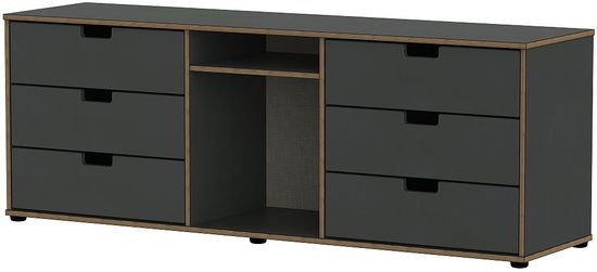 Shanghai Graphite 150cm TV Unit with Glides Legs
