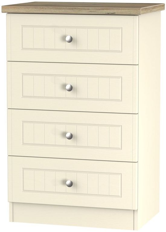 Vienna Cream 4 Drawer Midi Chest