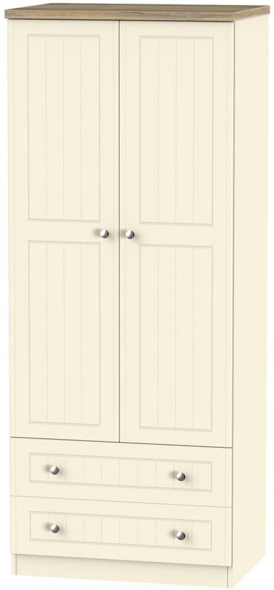 Vienna Cream 2 Door 2 Drawer Double Wardrobe