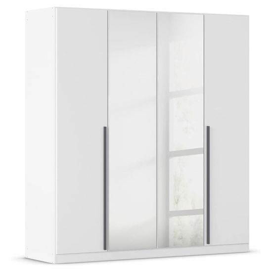 Rauch Alba 181cm 4 Door Mirror Wardrobe - Alpine White