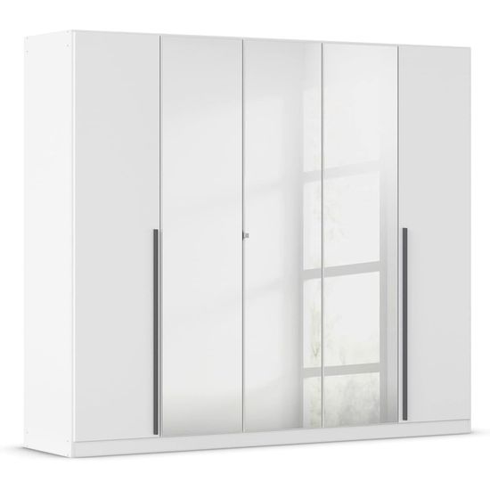 Rauch Alba 226cm 5 Door Mirror Wardrobe - Alpine White