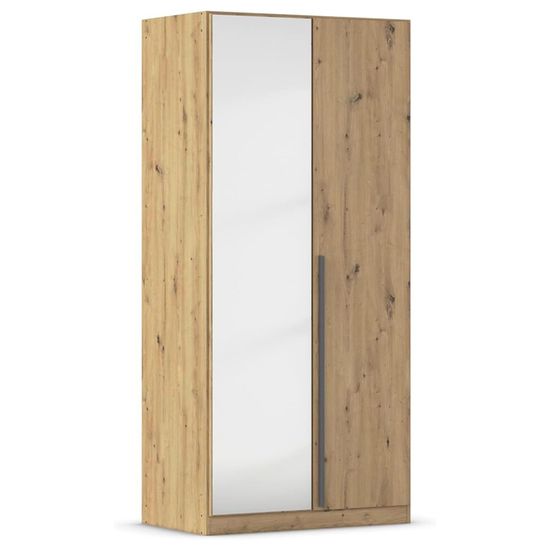 Rauch Alba 91cm 2 Door Mirror Wardrobe - Artisan Oak