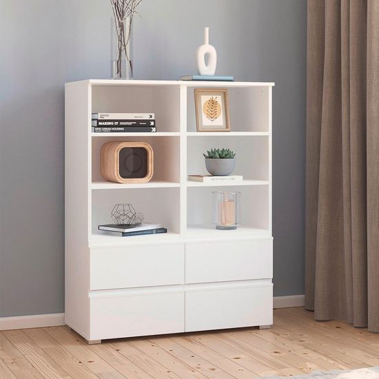 Rauch Joel 4 Drawer Shelving Unit - Alpine White