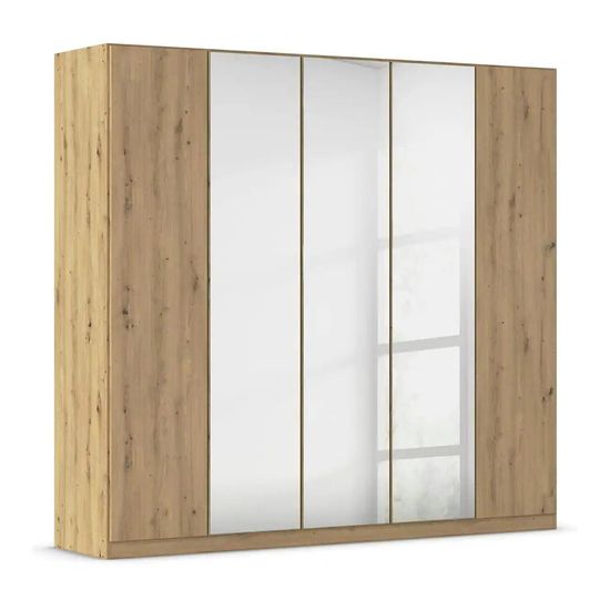 Rauch Wingview Lite 226cm 5 Door Wardrobe with Mirror - Artisan Oak