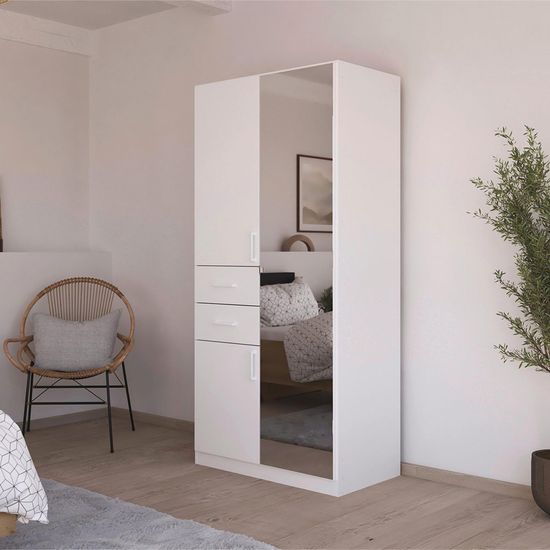 Rauch Maika 91cm 3 Door Combi Wardrobe - H 197cm - Alpine White