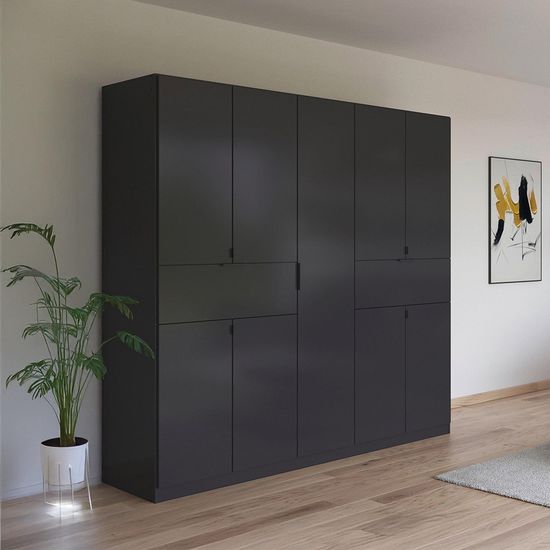 Rauch Ticao 226cm 9 Door Wardrobe - Metallic Dark Grey