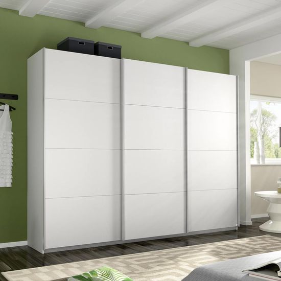 Rauch Belluno 271cm 3 Door Sliding Wardrobe - Alpine White