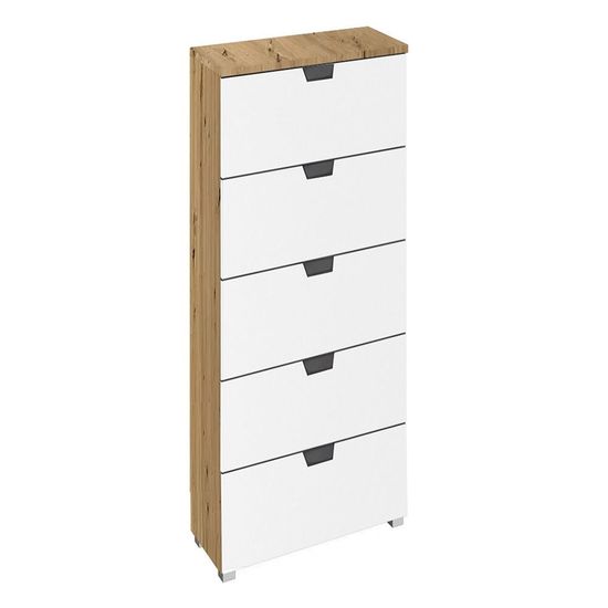 Rauch Aditio 5 Drawer Tall Chest - Artisan Oak and Alpine White