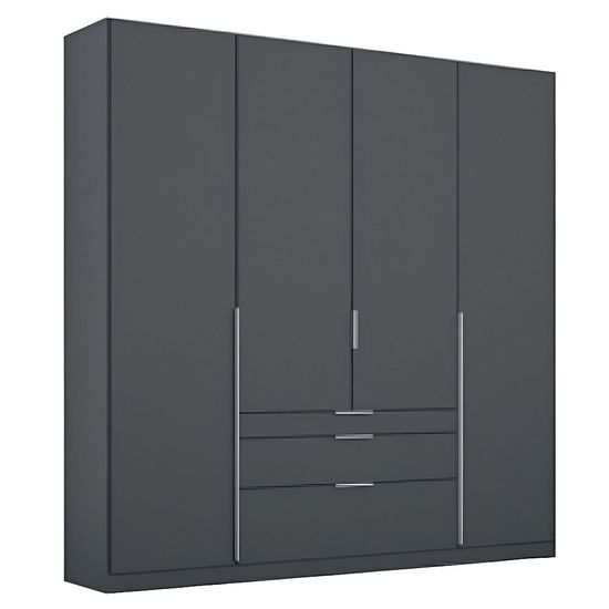 Rauch Alabama 181cm 4 Door Wardrobe with Drawer - Metallic Dark Grey