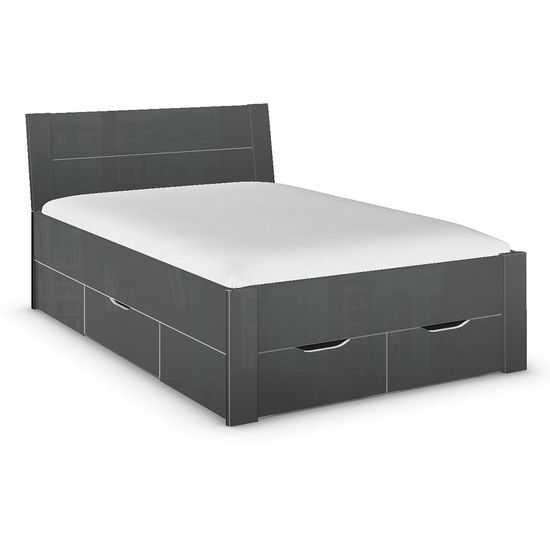Rauch Aditio 4ft 6in Double Bed - High Gloss Grey