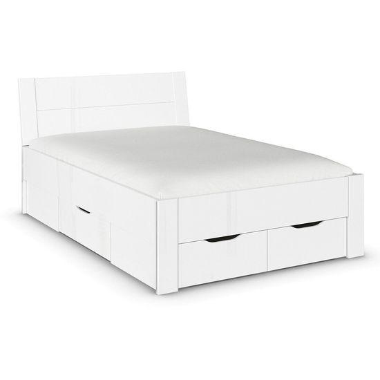 Rauch Aditio 4ft 6in Double Bed - High Gloss White