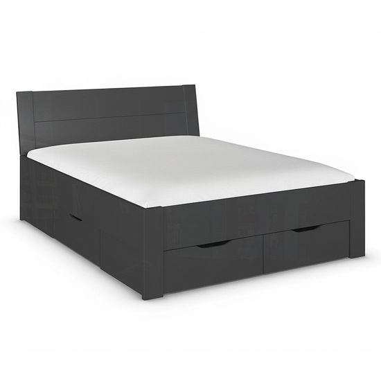 Rauch Aditio 5ft King Size Bed - High Gloss Grey