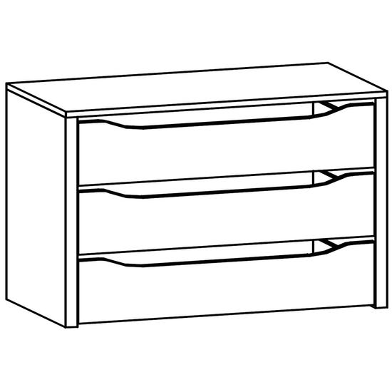 Rauch Orange 90cm Width Compartment Interior 3 Drawer For Sliding Wardrobe