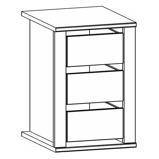 Rauch Orange Plus 45cm Width Compartment Interior 3 Drawer