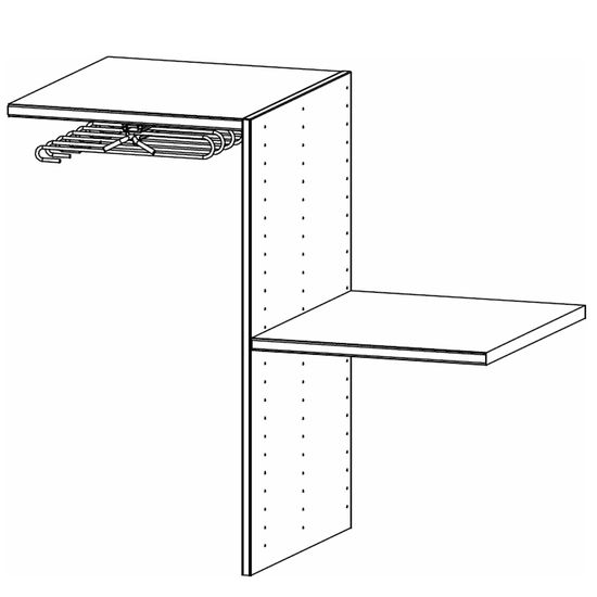 Rauch Orange Plus 90cm Width Compartment Wardrobe Interior Division with 2 Shelves and Trouser Holder