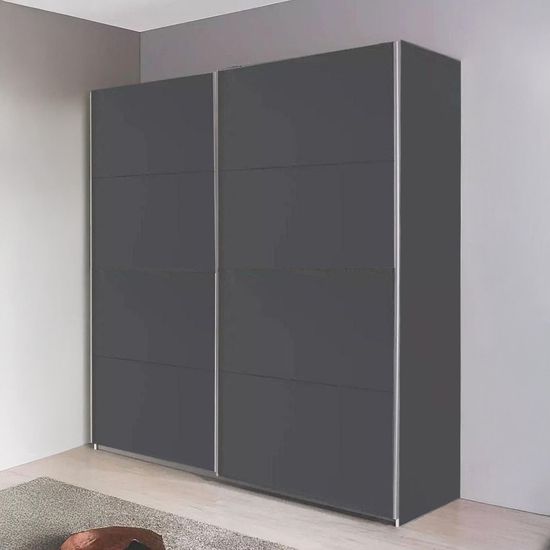 Rauch Subito 181cm 2 Door Sliding Wardrobe - Metallic Dark Grey