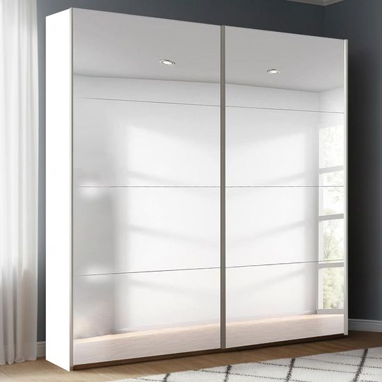 Rauch Beluga Extra 181cm 2 Door Sliding Mirrored Wardrobe - Alpine White