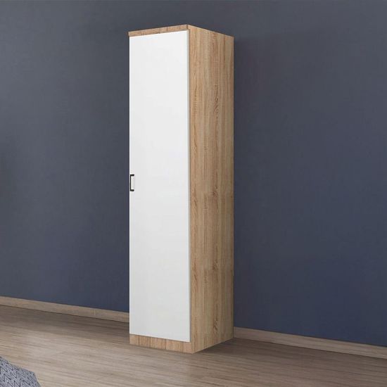 Rauch Celle Super 47cm 1 RH Door Wardrobe - Sonoma Oak and Alpine White