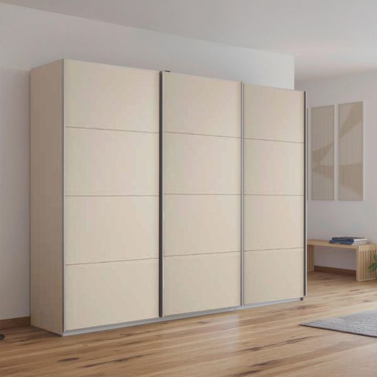 Rauch Kulmbach 271cm 3 Door Sliding Wardrobe - Champagne