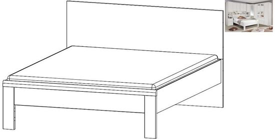 Rauch Rivera White 5ft King Size Bed