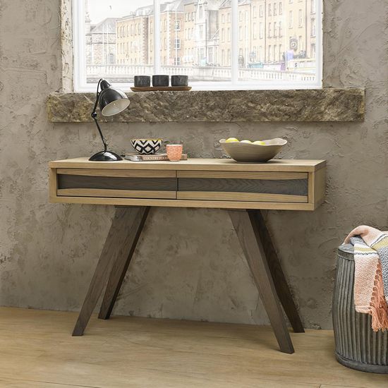 Bentley Designs Cadell Aged Oak 1 Drawer Console Table