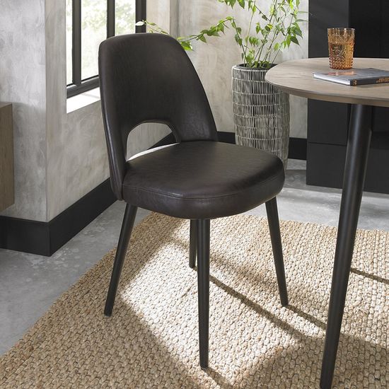 2 x Bentley Designs Vintage Peppercorn Old West Vintage Upholstered Dining Chair