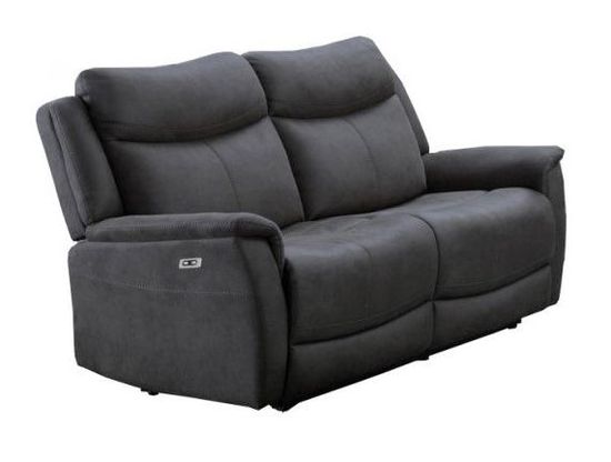 Arizona Grey Fabric 2 Seater Electric Recliner Sofa