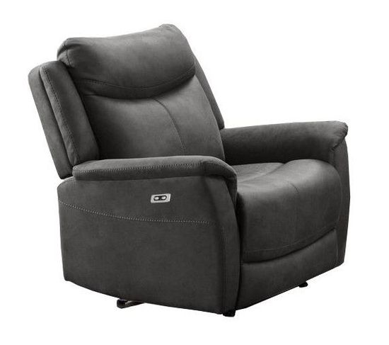 Arizona Grey Fabric Electric Recliner Armchair
