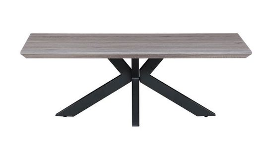 Manhattan Grey 120cm Coffee Table with Black Spider Legs Base