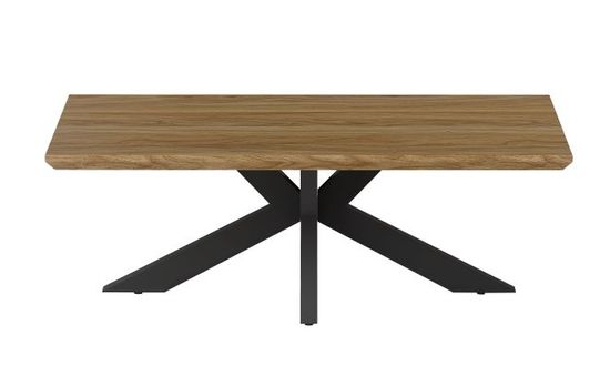 Manhattan Walnut 120cm Coffee Table with Black Spider Legs Base