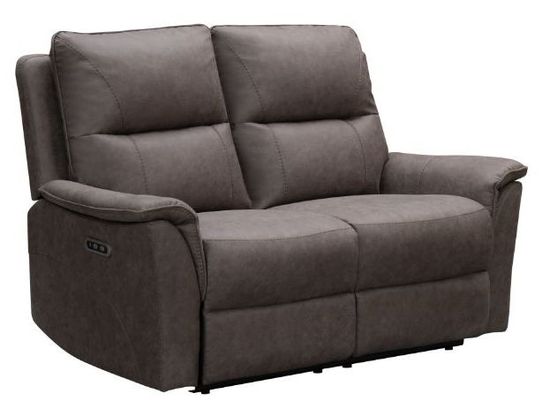 Kansas Truffle Faux Leather 2 Seater Power Recliner Sofa