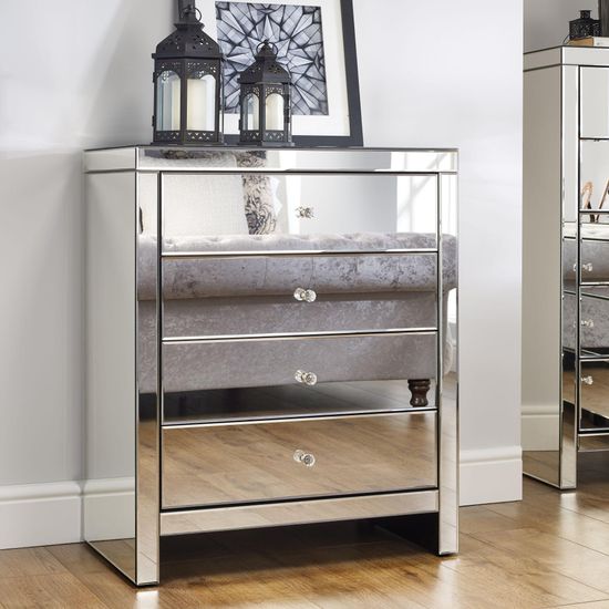 Seville Mirrored 4 Drawer Chest
