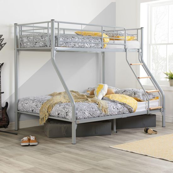 Nexus Kids Silver Metal Bunk Bed