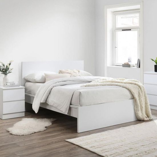 Oslo White Bed - Sizes Available